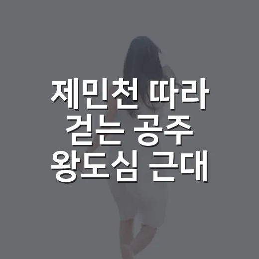 제민천 따라 걷는 공주 왕도심 근대 역사 산책