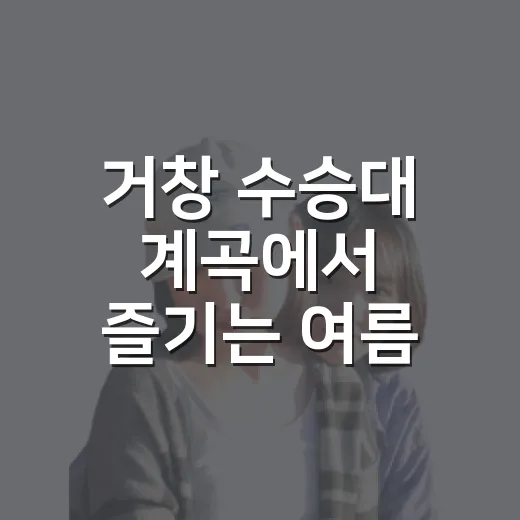 거창 수승대 계곡에서 즐기는 여름 피서