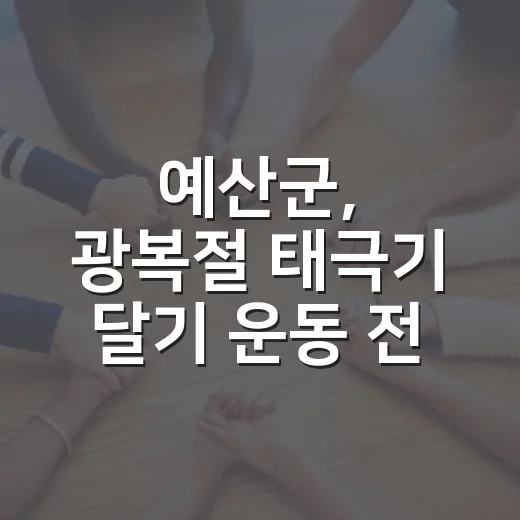 예산군, 광복절 태극기 달기 운동 전개