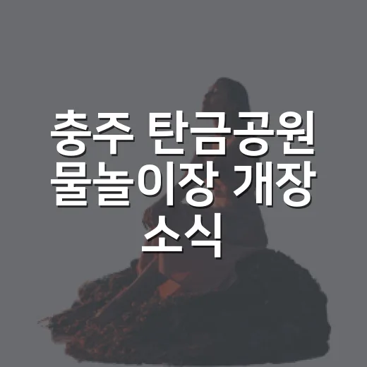 충주 탄금공원 물놀이장 개장 소식