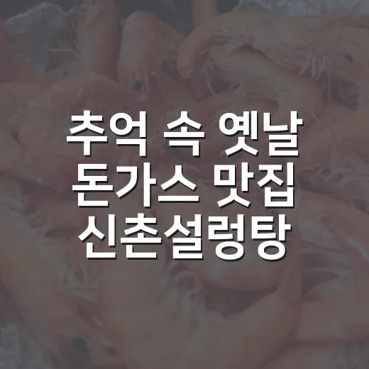 추억 속 옛날 돈가스 맛집 신촌설렁탕 오두막