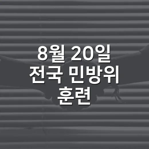 8월 20일 전국 민방위 훈련, 공습경보 행동요령