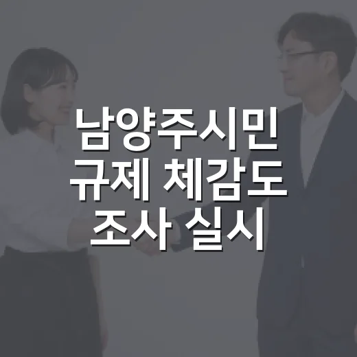 남양주시민 규제 체감도 조사 실시