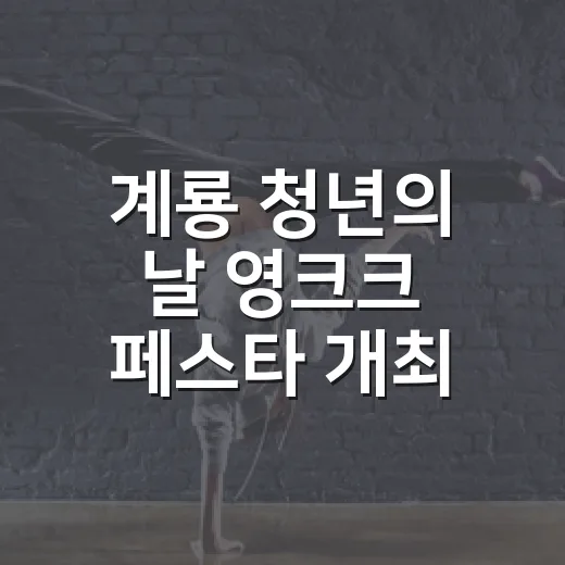 계룡 청년의 날 영크크 페스타 개최