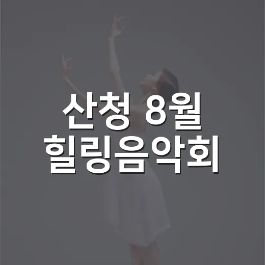 산청 8월 힐링음악회, 강변의 여름밤을 물들이다