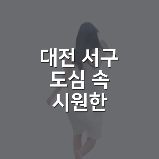 대전 서구 도심 속 시원한 물놀이장