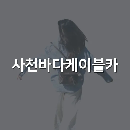 사천바다케이블카, 바다와 산을 한눈에