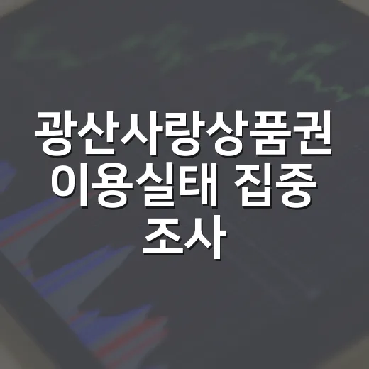 광산사랑상품권 이용실태 집중 조사