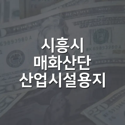 시흥시 매화산단 산업시설용지 매각 본격화