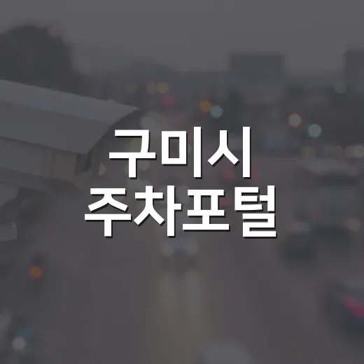 구미시 주차포털, 공영주차장 이용 혁신