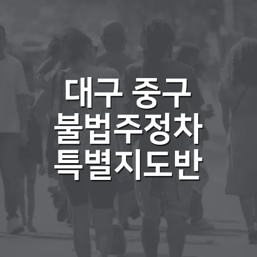 대구 중구 불법주정차 특별지도반 모집