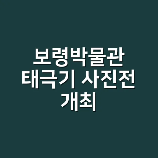 보령박물관 태극기 사진전 개최