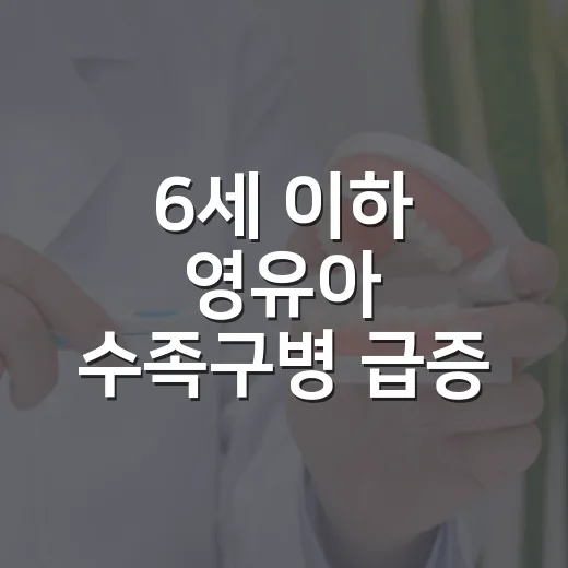 6세 이하 영유아 수족구병 급증, 예방수칙 필수