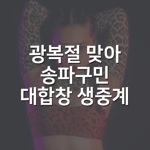 광복절 맞아 송파구민 대합창 생중계