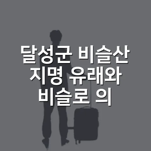 달성군 비슬산 지명 유래와 비슬로 의미