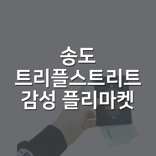 송도 트리플스트리트 감성 플리마켓