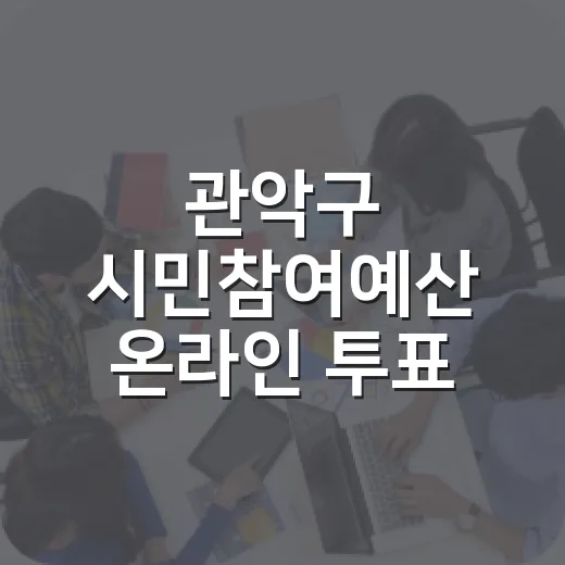 관악구 시민참여예산 온라인 투표 시작