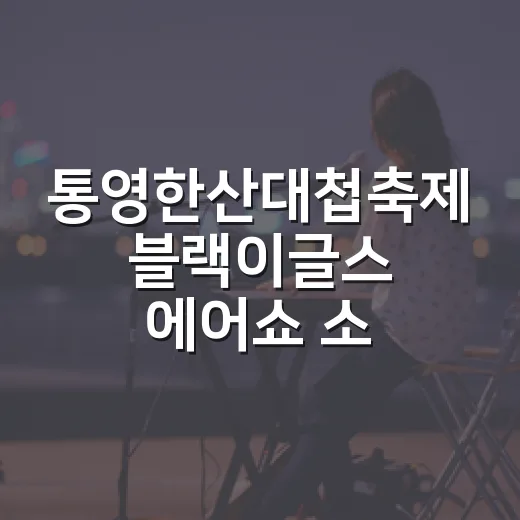 통영한산대첩축제 블랙이글스 에어쇼 소음 안내