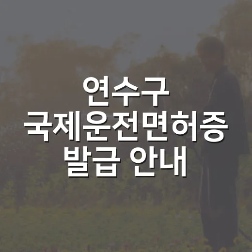 연수구 국제운전면허증 발급 안내