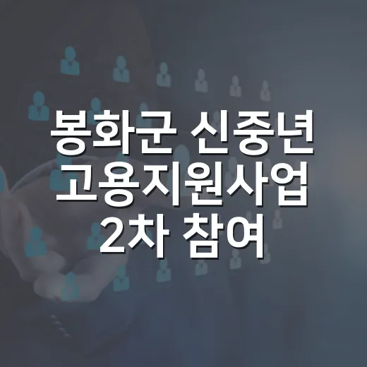 봉화군 신중년 고용지원사업 2차 참여기업 모집