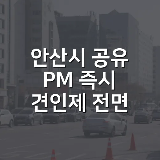 안산시 공유 PM 즉시 견인제 전면 시행