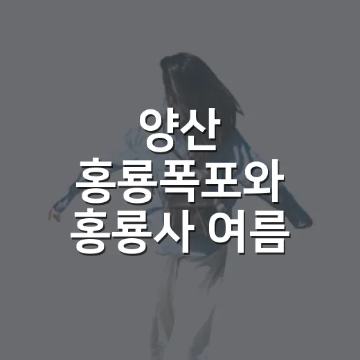 양산 홍룡폭포와 홍룡사 여름 힐링 명소