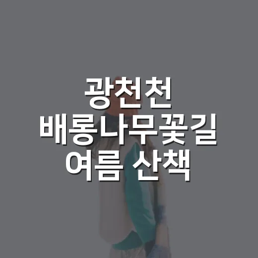 광천천 배롱나무꽃길 여름 산책 명소