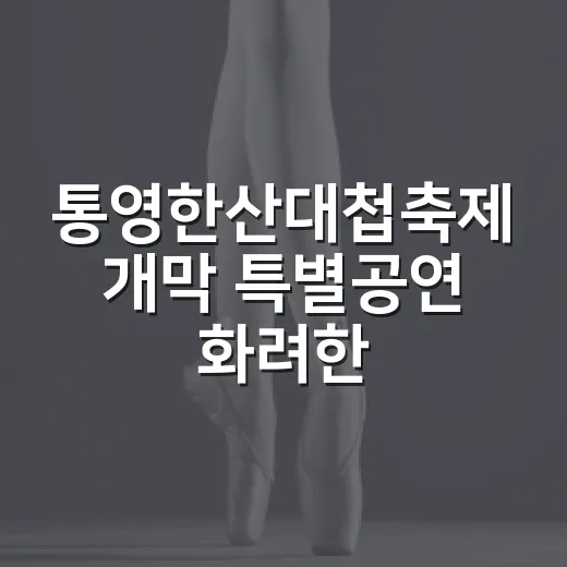 통영한산대첩축제 개막 특별공연 화려한 막