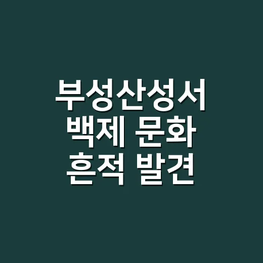 부성산성서 백제 문화 흔적 발견