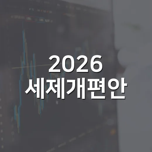 2026 세제개편안, 일하는 국민 위한 혜택 집중