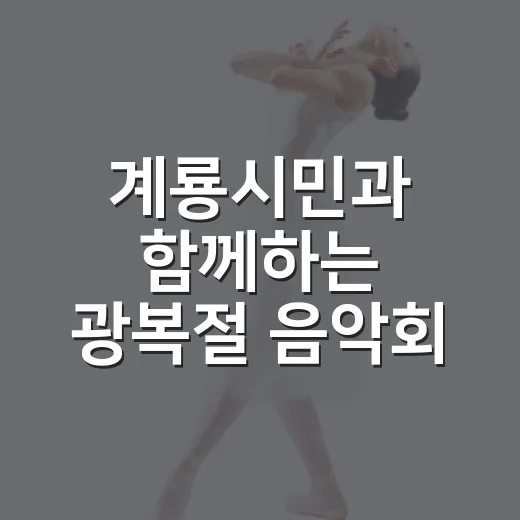 계룡시민과 함께하는 광복절 음악회