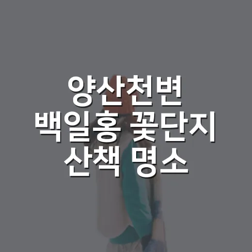 양산천변 백일홍 꽃단지 산책 명소