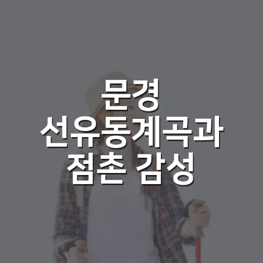 문경 선유동계곡과 점촌 감성 거리 산책