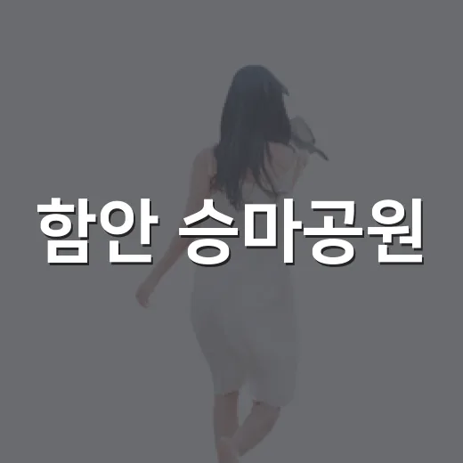 함안 승마공원, 가족과 자연 속 특별한 체험