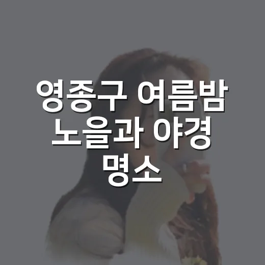 영종구 여름밤 노을과 야경 명소