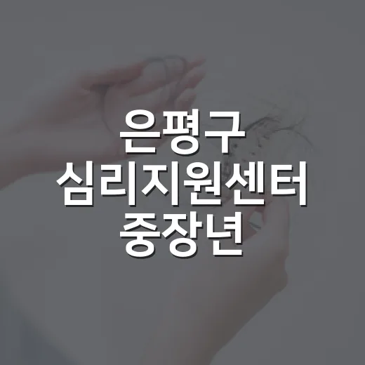 은평구 심리지원센터 중장년·청년 마음치유 프로그램