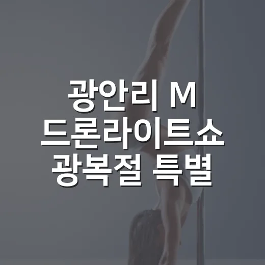 광안리 M 드론라이트쇼 광복절 특별 공연
