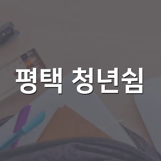 평택 청년쉼,표서 만나는 5인 청년강사 클래스