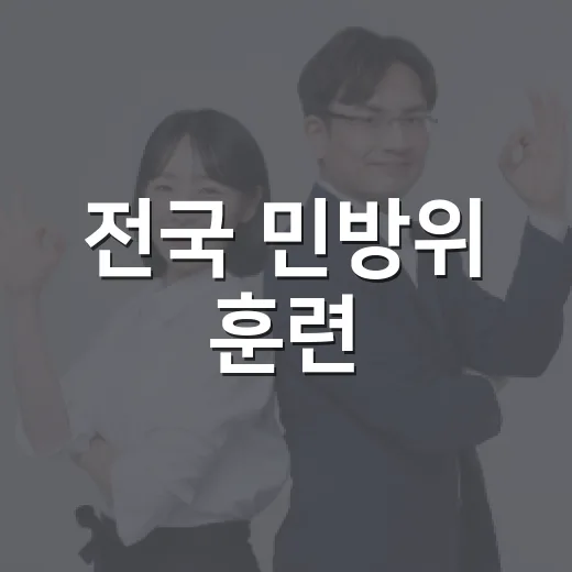전국 민방위 훈련, 8월 20일 동시 실시