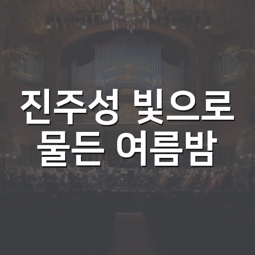 진주성 빛으로 물든 여름밤