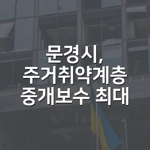 문경시, 주거취약계층 중개보수 최대 30만원 지원