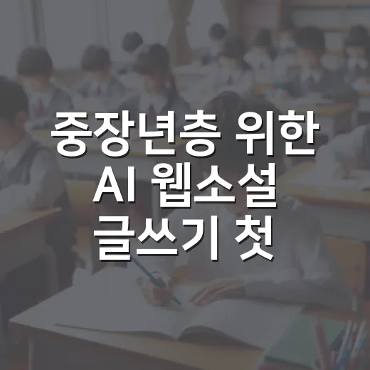 중장년층 위한 AI 웹소설 글쓰기 첫걸음