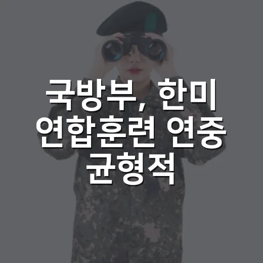 국방부, 한미 연합훈련 연중 균형적 시행 강조