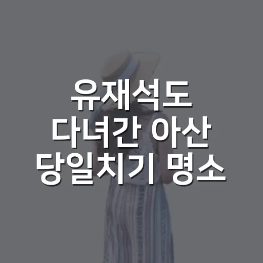 유재석도 다녀간 아산 당일치기 명소