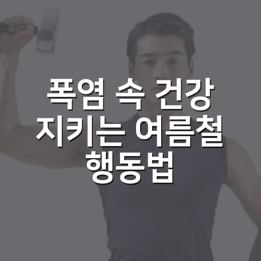 폭염 속 건강 지키는 여름철 행동법