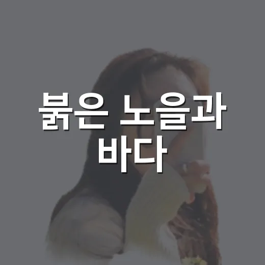 붉은 노을과 바다, 보령 대천해수욕장
