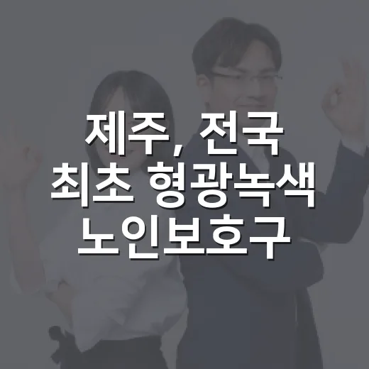 제주, 전국 최초 형광녹색 노인보호구역 도입