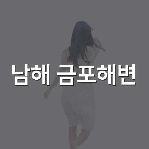 남해 금포해변, 숨은 스노클링 명소