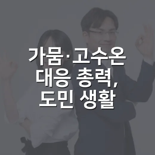 가뭄·고수온 대응 총력, 도민 생활 안정 강화
