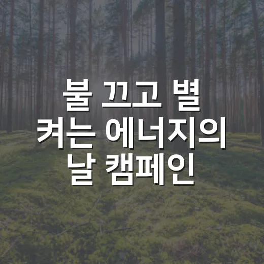 불 끄고 별 켜는 에너지의 날 캠페인